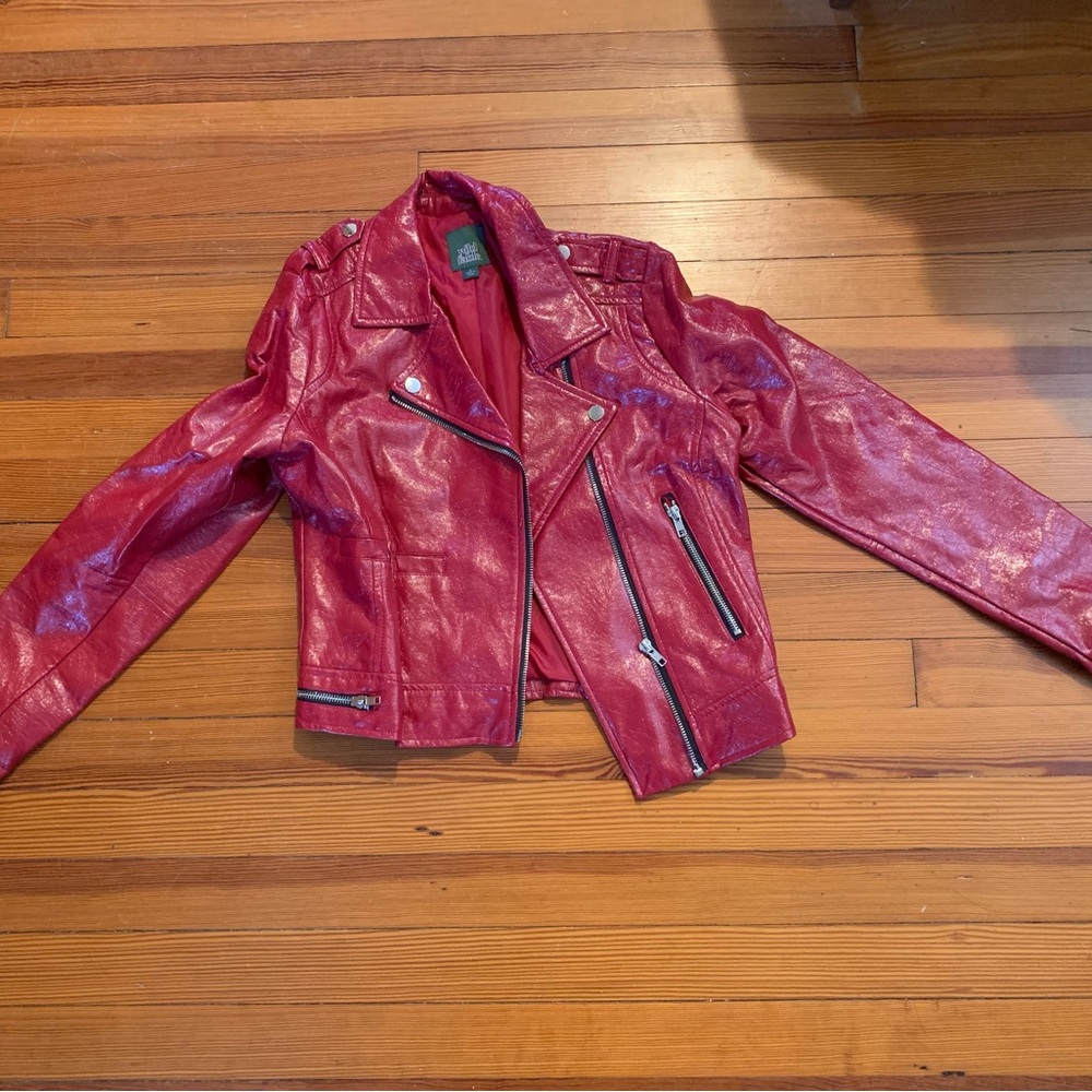 Wild Fable Cherry Red Faux LeatherJacket